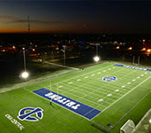 Iowa Central's on campus full sized turf field.