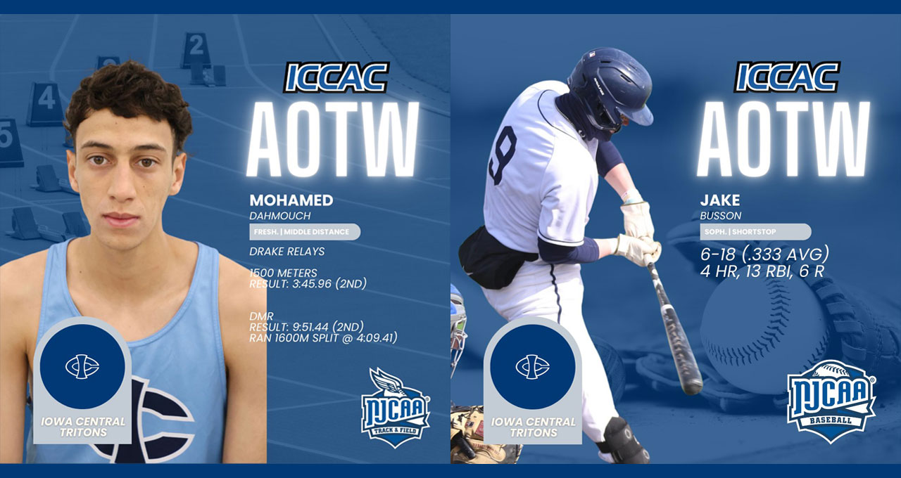 Dahmouch, Busson Collect ICCAC Athlete of the Week Honors