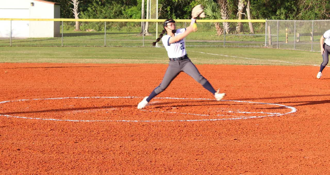 Jayda Long had the win on the mound for the Tritons vs. Iowa Lakes 
